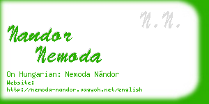 nandor nemoda business card